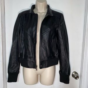 Express size SM real leather jacket- great condition
